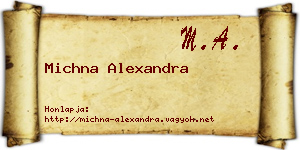 Michna Alexandra névjegykártya